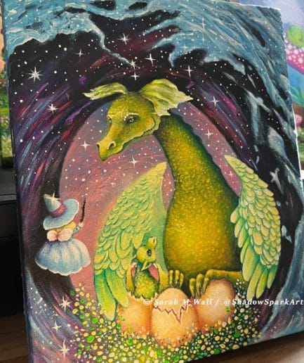 ** SOLD ** Dragon Keeper - Original Painting - 10 x 12 inches