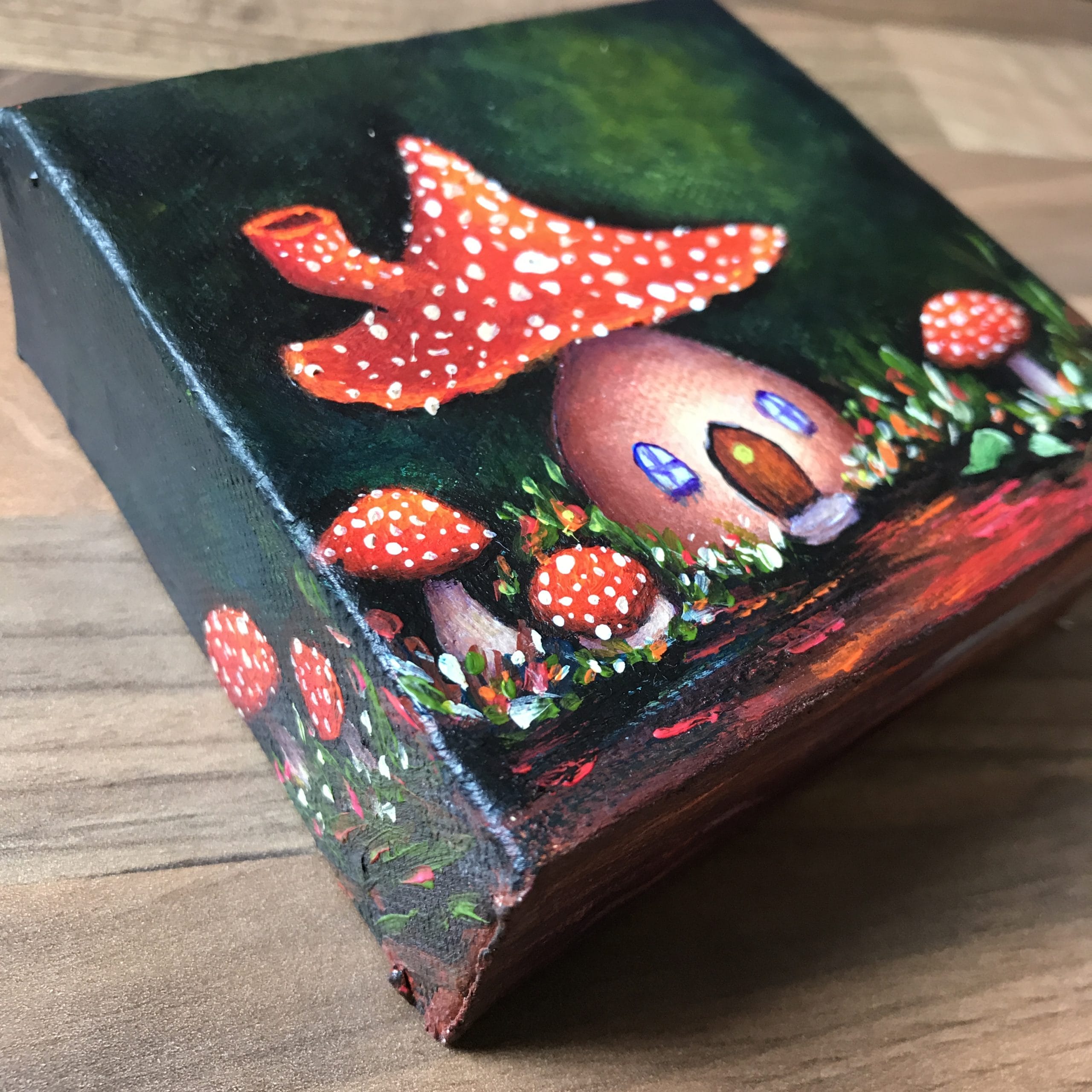 the-magic-of-toadstools-original-painting-by-Sarah-M-Wall-ShadowSpark_Art-2023-fairytale-interiors